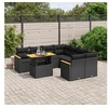 Image de Salon de Jardin avec Coussins 9 pcs, Canapés de Terrasse, Ensemble de Meubles de Patio, Mobilier d'Extérieur, Noir 3273001
