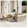 Image de Salon de jardin modulable beige 9 pieces resine tressee 62 x 62 x 69 cm
