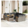 Image de Salon de Jardin avec Coussins 9 pcs, Canapés de Terrasse, Ensemble de Meubles de Patio, Mobilier d'Extérieur, Gris 3273006