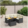 Image de Salon de Jardin avec Coussins 5 pcs, Canapés de Terrasse, Ensemble de Meubles de Patio, Mobilier d'Extérieur, Noir 3273058