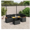Image de Salon de jardin modulable noir 6 pieces resine tressee 62 x 62 x 69 5 personnes