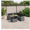 Image de 6 pieces 5 personnes salon de jardin modulable noir 62.0 x 62 x 69 resine tressee
