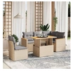 Image de Salon de Jardin avec Coussins 6 pcs, Canapés de Terrasse, Ensemble de Meubles de Patio, Mobilier d'Extérieur, Beige 3273082