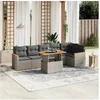 Image de Salon de Jardin avec Coussins 7 pcs, Canapés de Terrasse, Ensemble de Meubles de Patio, Mobilier d'Extérieur, Gris 3273090