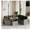 Image de Salon de Jardin avec Coussins 7 pcs, Canapés de Terrasse, Ensemble de Meubles de Patio, Mobilier d'Extérieur, Gris 3273097