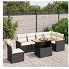 Image de Salon de Jardin avec Coussins 7 pcs, Canapés de Terrasse, Ensemble de Meubles de Patio, Mobilier d'Extérieur, Noir 3273100