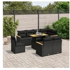 Image de Salon de Jardin avec Coussins 9 pcs, Canapés de Terrasse, Ensemble de Meubles de Patio, Mobilier d'Extérieur, Noir 3273169