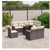 Image de Salon de Jardin avec Coussins 9 pcs, Canapés de Terrasse, Ensemble de Meubles de Patio, Mobilier d'Extérieur, Noir 3273170