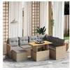 Image de Salon de Jardin avec Coussins 8 pcs, Canapés de Terrasse, Ensemble de Meubles de Patio, Mobilier d'Extérieur, Beige 3273194