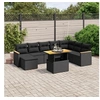 Image de 9 pieces resine tressee noir salon de jardin modulable 62 x 62 x 69 8 personnes