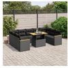 Image de Salon de Jardin avec Coussins 10 pcs, Canapés de Terrasse, Ensemble de Meubles de Patio, Mobilier d'Extérieur, Noir 3273218