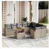 Image de Salon de jardin modulable beige resine tressee 10 pieces 62 x 62 x 69 cm