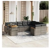Image de Salon de Jardin avec Coussins 10 pcs, Canapés de Terrasse, Ensemble de Meubles de Patio, Mobilier d'Extérieur, Gris 3273244