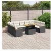 Image de Salon de Jardin avec Coussins 11 pcs, Canapés de Terrasse, Ensemble de Meubles de Patio, Mobilier d'Extérieur, Noir 3273247