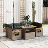 Image de Salon de Jardin avec Coussins 7 pcs, Canapés de Terrasse, Ensemble de Meubles de Patio, Mobilier d'Extérieur, Gris 3273419