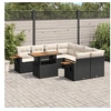 Image de Salon de Jardin avec Coussins 9 pcs, Canapés de Terrasse, Ensemble de Meubles de Patio, Mobilier d'Extérieur, Noir 3273443