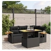 Image de Salon de jardin modulable resine tressee noir 5 pieces 55.0 x 62 x 69 4 personnes