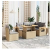 Image de Salon de Jardin avec Coussins 6 pcs, Canapés de Terrasse, Ensemble de Meubles de Patio, Mobilier d'Extérieur, Beige 3273523
