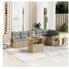 Image de Salon de Jardin avec Coussins 7 pcs, Canapés de Terrasse, Ensemble de Meubles de Patio, Mobilier d'Extérieur, Beige 3273530