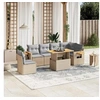 Image de Salon de Jardin avec Coussins 7 pcs, Canapés de Terrasse, Ensemble de Meubles de Patio, Mobilier d'Extérieur, Beige 3273544