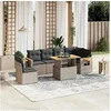 Image de Salon de Jardin avec Coussins 7 pcs, Canapés de Terrasse, Ensemble de Meubles de Patio, Mobilier d'Extérieur, Gris 3273545