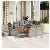 Image de Salon de jardin modulable resine tressee beige 9 pieces 55.0 x 62 x 69