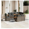 Image de Salon de Jardin avec Coussins 9 pcs, Canapés de Terrasse, Ensemble de Meubles de Patio, Mobilier d'Extérieur, Gris 3273615