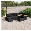 Image de Salon de Jardin avec Coussins 8 pcs, Canapés de Terrasse, Ensemble de Meubles de Patio, Mobilier d'Extérieur, Noir 3273624