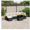 Image de Salon de Jardin avec Coussins 8 pcs, Canapés de Terrasse, Ensemble de Meubles de Patio, Mobilier d'Extérieur, Noir 3273625