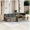Image de Salon de Jardin avec Coussins 8 pcs, Canapés de Terrasse, Ensemble de Meubles de Patio, Mobilier d'Extérieur, Gris 3273629