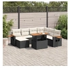 Image de Salon de Jardin avec Coussins 8 pcs, Canapés de Terrasse, Ensemble de Meubles de Patio, Mobilier d'Extérieur, Noir 3273632