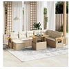 Image de Salon de jardin modulable rotin beige 9 pieces 55.0 x 62 x 69 9 personnes