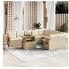 Image de Salon de jardin modulable 10 pieces beige resine tressee 55.0 x 62 x 69 cm