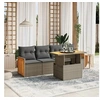 Image de Salon de Jardin avec Coussins 5 pcs, Canapés de Terrasse, Ensemble de Meubles de Patio, Mobilier d'Extérieur, Gris 3273839