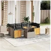 Image de Salon de Jardin avec Coussins 7 pcs, Canapés de Terrasse, Ensemble de Meubles de Patio, Mobilier d'Extérieur, Gris 3273860