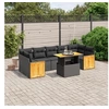 Image de Salon de Jardin avec Coussins 8 pcs, Canapés de Terrasse, Ensemble de Meubles de Patio, Mobilier d'Extérieur, Noir 3273869
