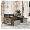 Image de Salon de Jardin avec Coussins 6 pcs, Canapés de Terrasse, Ensemble de Meubles de Patio, Mobilier d'Extérieur, Gris 3273937