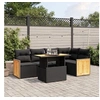 Image de Salon de Jardin avec Coussins 6 pcs, Canapés de Terrasse, Ensemble de Meubles de Patio, Mobilier d'Extérieur, Noir 3273946