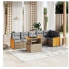 Image de Salon de Jardin avec Coussins 7 pcs, Canapés de Terrasse, Ensemble de Meubles de Patio, Mobilier d'Extérieur, Beige 3273971