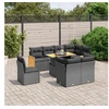 Image de Salon de Jardin avec Coussins 9 pcs, Canapés de Terrasse, Ensemble de Meubles de Patio, Mobilier d'Extérieur, Noir 3274051