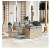 Image de Salon de Jardin avec Coussins 9 pcs, Canapés de Terrasse, Ensemble de Meubles de Patio, Mobilier d'Extérieur, Beige 3274055