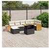 Image de Salon de Jardin avec Coussins 8 pcs, Canapés de Terrasse, Ensemble de Meubles de Patio, Mobilier d'Extérieur, Noir 3274066