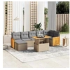Image de Salon de jardin modulable rotin beige 8 pieces 62 x 55 x 69 cm