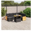 Image de Salon de Jardin avec Coussins 8 pcs, Canapés de Terrasse, Ensemble de Meubles de Patio, Mobilier d'Extérieur, Noir 3274072