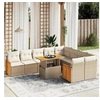 Image de Salon de jardin modulable 10 pieces beige resine tressee 62 x 55 x 69 cm