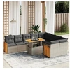 Image de Salon de Jardin avec Coussins 10 pcs, Canapés de Terrasse, Ensemble de Meubles de Patio, Mobilier d'Extérieur, Gris 3274119