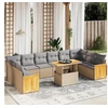 Image de Salon de Jardin avec Coussins 11 pcs, Canapés de Terrasse, Ensemble de Meubles de Patio, Mobilier d'Extérieur, Beige 3274132