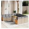 Image de Salon de jardin modulable beige 11 pieces rotin 62 x 55 x 69 cm