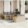 Image de Salon de jardin modulable beige 11 pieces rotin 62 x 62 x 69 cm