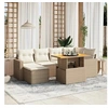 Image de Salon de Jardin avec Coussins 11 pcs, Canapés de Terrasse, Ensemble de Meubles de Patio, Mobilier d'Extérieur, Beige 3274592